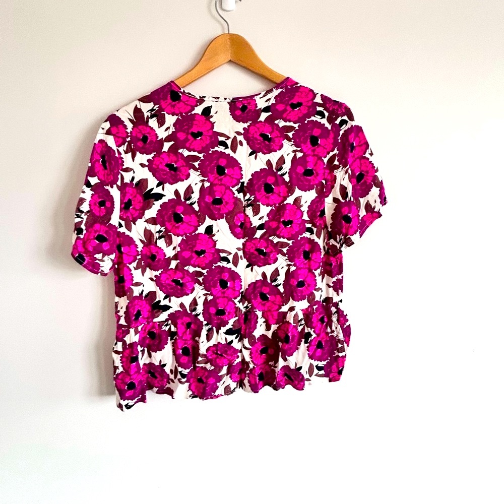Frank & Oak Pink The Babydoll Top, Size Medium - Picture 5 of 7